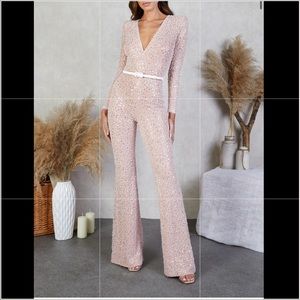 Nadine Merabi Eliza White Jumpsuit